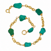 Bracciale - 18 carati Oro giallo - 13.00ct. tw. Turchese - Handmade - Made in Italy