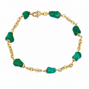Bracciale - 18 carati Oro giallo - 13.00ct. tw. Turchese - Handmade - Made in Italy