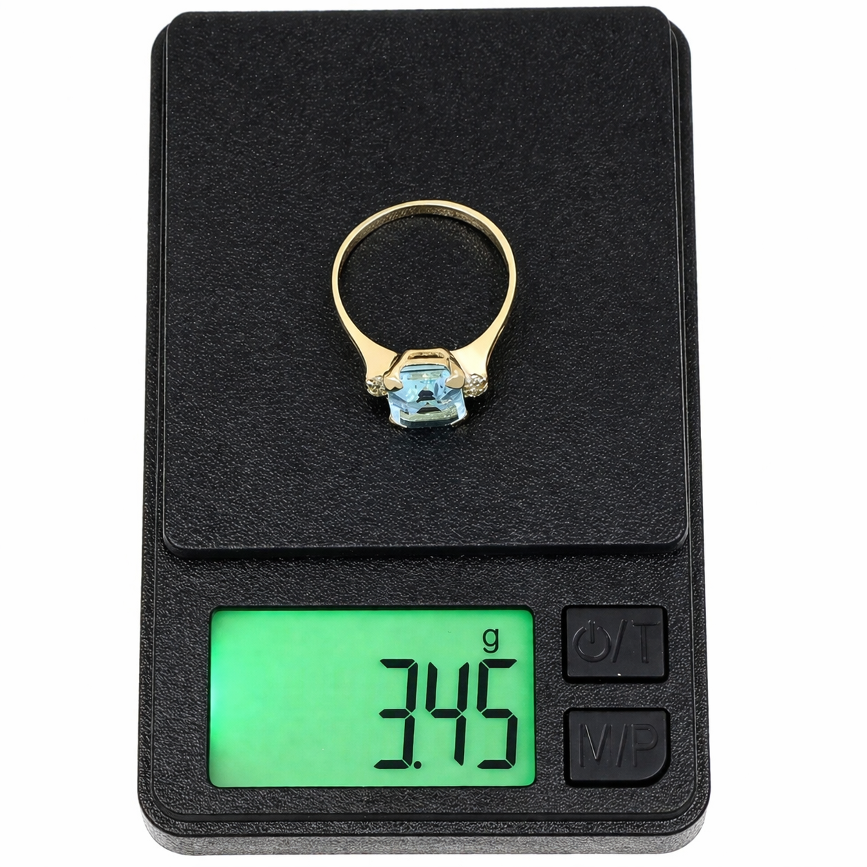 Anello - 18 carati Oro giallo - 2.04ct. tw. Acquamarina - Diamante - Made in Italy - Handmade
