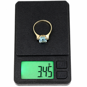 Anello - 18 carati Oro giallo - 2.04ct. tw. Acquamarina - Diamante - Made in Italy - Handmade