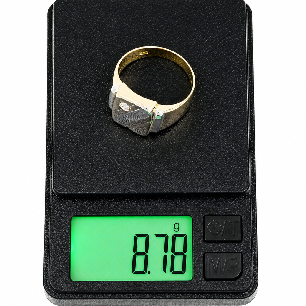 Anello - 18 carati Oro bianco, Oro giallo, Oro rosa - 0.07ct. tw. Diamante (Naturale) - Made in Italy - Handmade