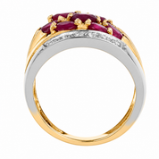 Anello - 18 carati Oro giallo, Oro bianco - 2.18ct. tw. Rubino - Diamante - Made in Italy - Handmade