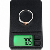 Anello - 18 carati Oro bianco, Oro rosa - 0.04ct. tw. Diamante (Naturale) - Made in Italy - Handmade