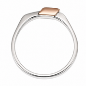 Anello - 18 carati Oro bianco, Oro rosa - 0.04ct. tw. Diamante (Naturale) - Made in Italy - Handmade