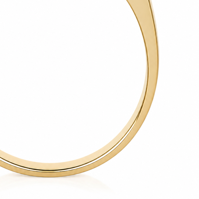 Anello - 18 carati Oro bianco, Oro giallo - 0.03ct. tw. Diamante (Naturale) - Made in Italy - Handmade