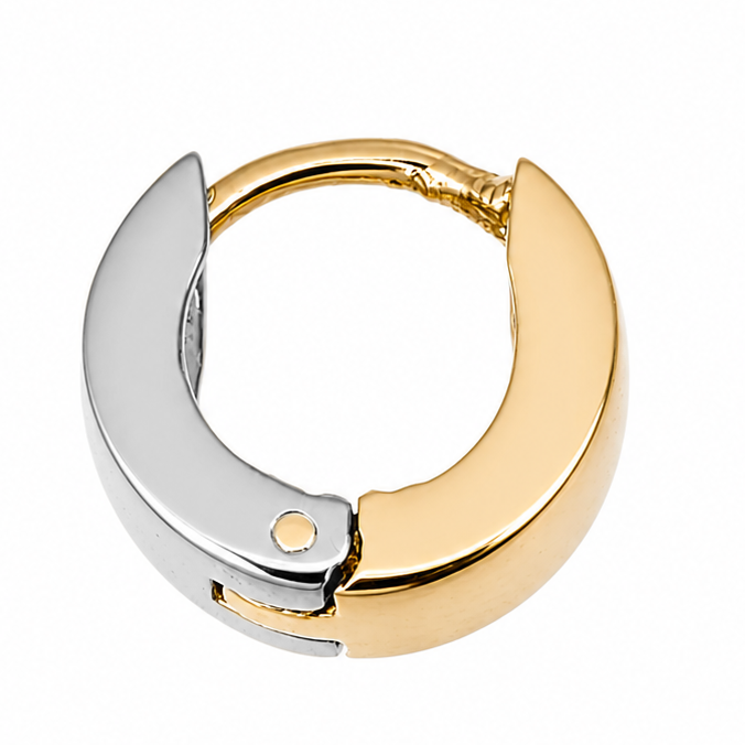Orecchini - 18 carati Oro giallo, Oro bianco - Made in Italy - Handmade