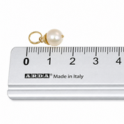 Ciondolo - 18 carati Oro giallo - Perla - Made in Italy - Handmade