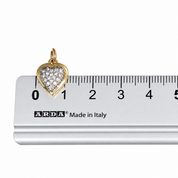 Ciondolo - 18 carati Oro giallo, Oro bianco - 0.20ct. tw. Diamante (Naturale) - Made in Italy - Handmade