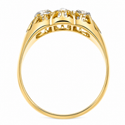 Anello - 18 carati Oro giallo, Oro bianco - 0.30ct. tw. Diamante (Naturale) - Made in Italy - Handmade