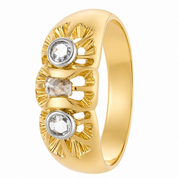 Anello - 18 carati Oro giallo, Oro bianco - 0.30ct. tw. Diamante (Naturale) - Made in Italy - Handmade