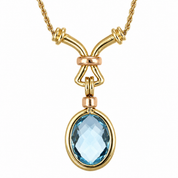 Collana con ciondolo - 18 carati Oro giallo, Oro rosa - 4.50ct. tw. Topazio - Made in Italy - Handmade