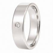 Anello - 18 carati Oro bianco - 0.05ct. tw. Diamante (Naturale) - Made in Italy - Handmade