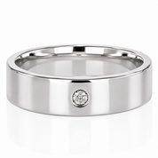 Anello - 18 carati Oro bianco - 0.05ct. tw. Diamante (Naturale) - Made in Italy - Handmade