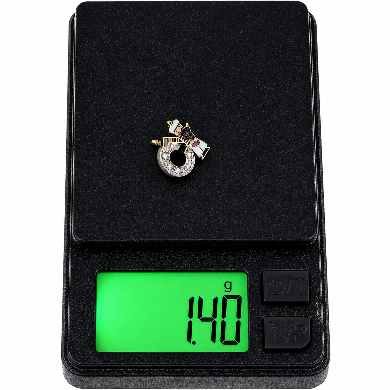 Spilla - 18 carati Oro bianco, Oro giallo - 0.05ct. tw. Diamante (Naturale) - Made in Italy - Handmade