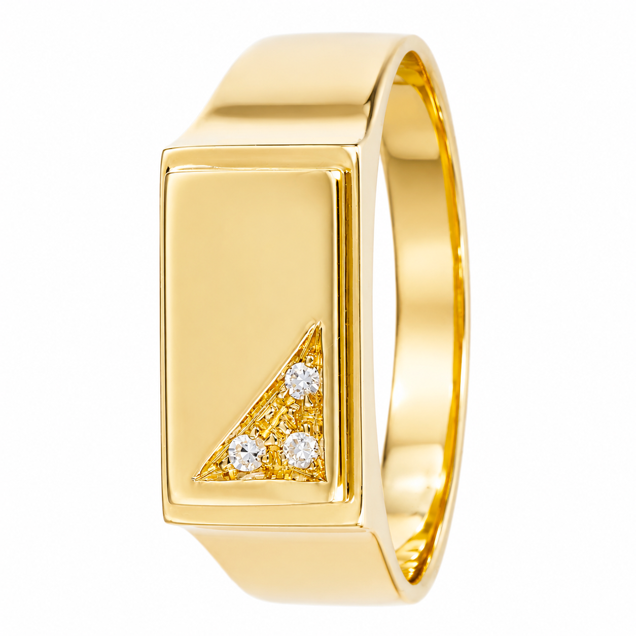 Anello - 18 carati Oro giallo - 0.06ct. tw. Diamante (Naturale) - Made in Italy - Handmade