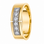 Anello - 18 carati Oro bianco, Oro giallo - 0.30ct. tw. Diamante (Naturale) - Made in Italy - Handmade