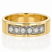 Anello - 18 carati Oro bianco, Oro giallo - 0.30ct. tw. Diamante (Naturale) - Made in Italy - Handmade