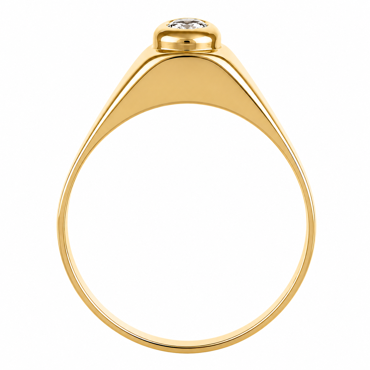 Anello - 18 carati Oro giallo - 0.15ct. tw. Diamante (Naturale) - Made in Italy - Handmade