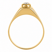 Anello - 18 carati Oro giallo - 0.15ct. tw. Diamante (Naturale) - Made in Italy - Handmade