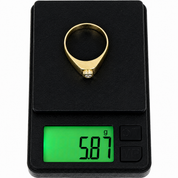Anello - 18 carati Oro giallo - 0.15ct. tw. Diamante (Naturale) - Made in Italy - Handmade
