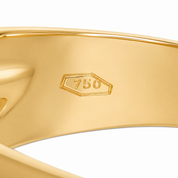 Anello - 18 carati Oro bianco, Oro giallo - 0.06ct. tw. Diamante (Naturale) - Made in Italy - Handmade