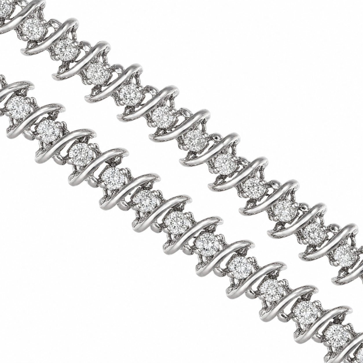 Bracciale - 18 carati Oro bianco - 2.00ct. tw. Diamante (Naturale) - Made in Italy - Handmade
