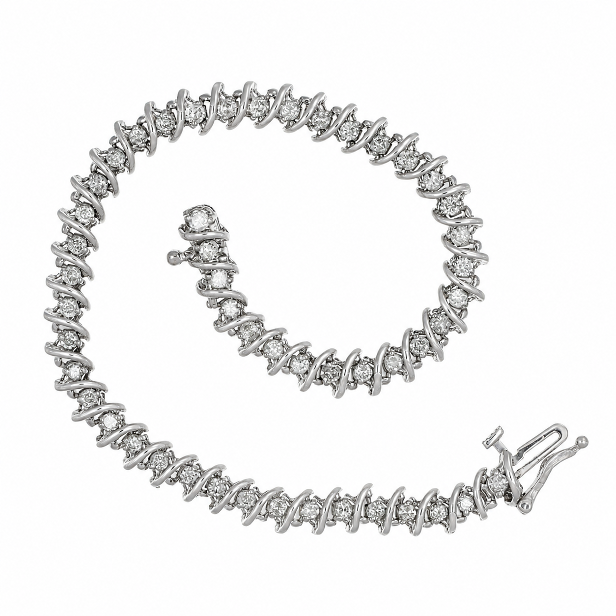 Bracciale - 18 carati Oro bianco - 2.00ct. tw. Diamante (Naturale) - Made in Italy - Handmade