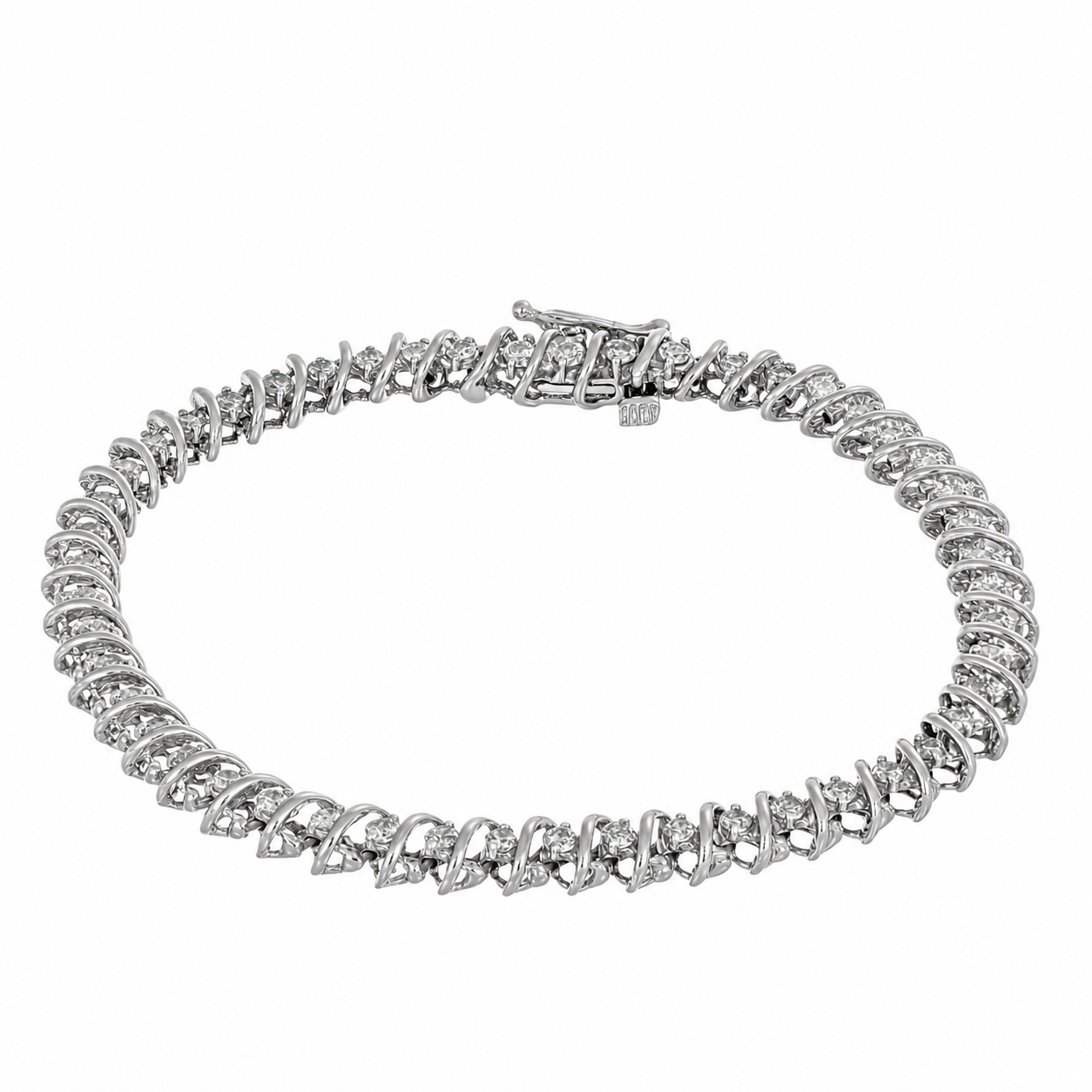 Bracciale - 18 carati Oro bianco - 2.00ct. tw. Diamante (Naturale) - Made in Italy - Handmade
