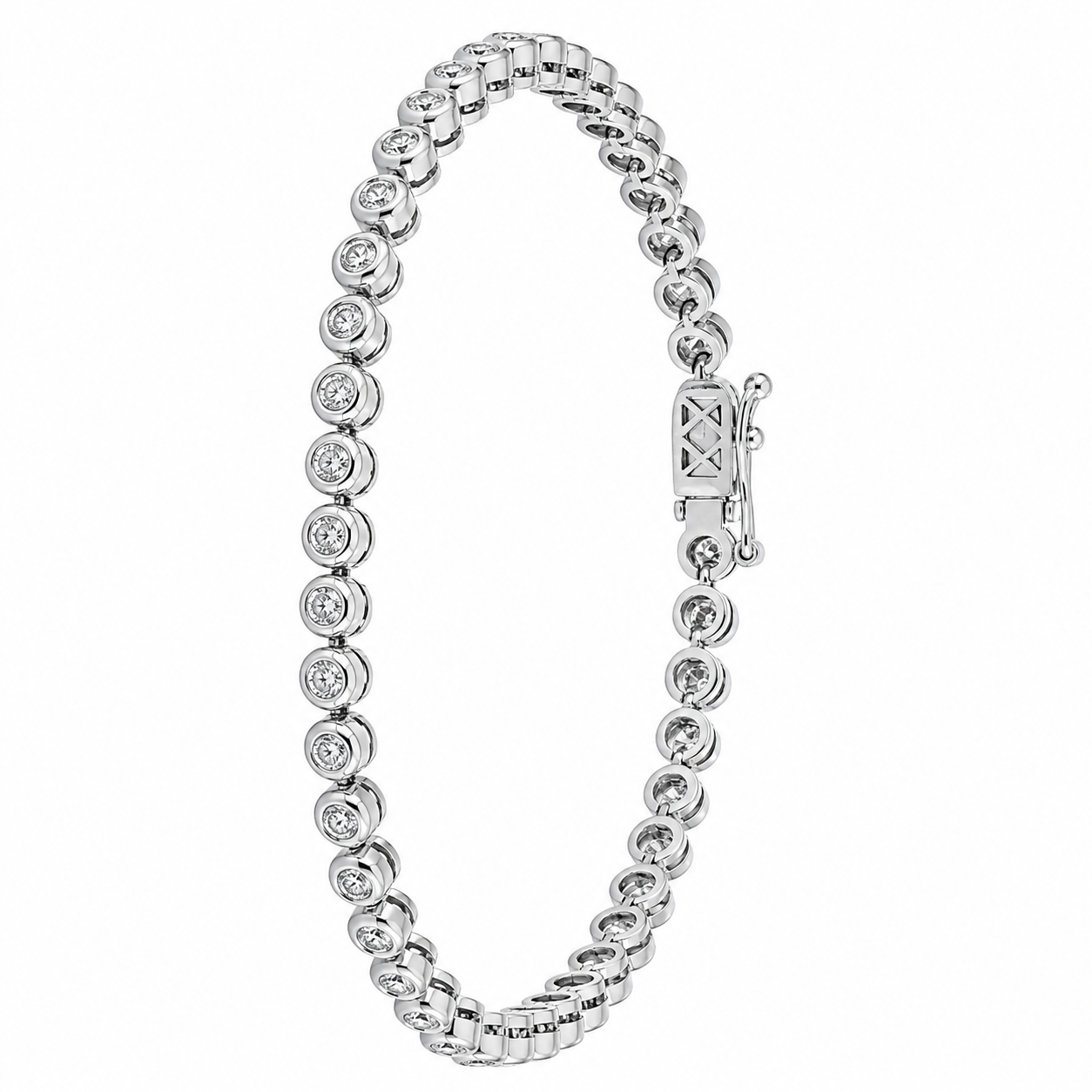 Bracciale - 18 carati Oro bianco - 0.90ct. tw. Diamante (Naturale) - Made in Italy - Handmade