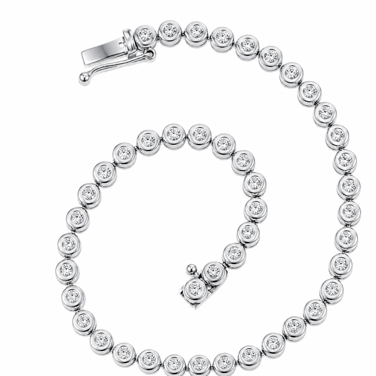 Bracciale - 18 carati Oro bianco - 0.90ct. tw. Diamante (Naturale) - Made in Italy - Handmade