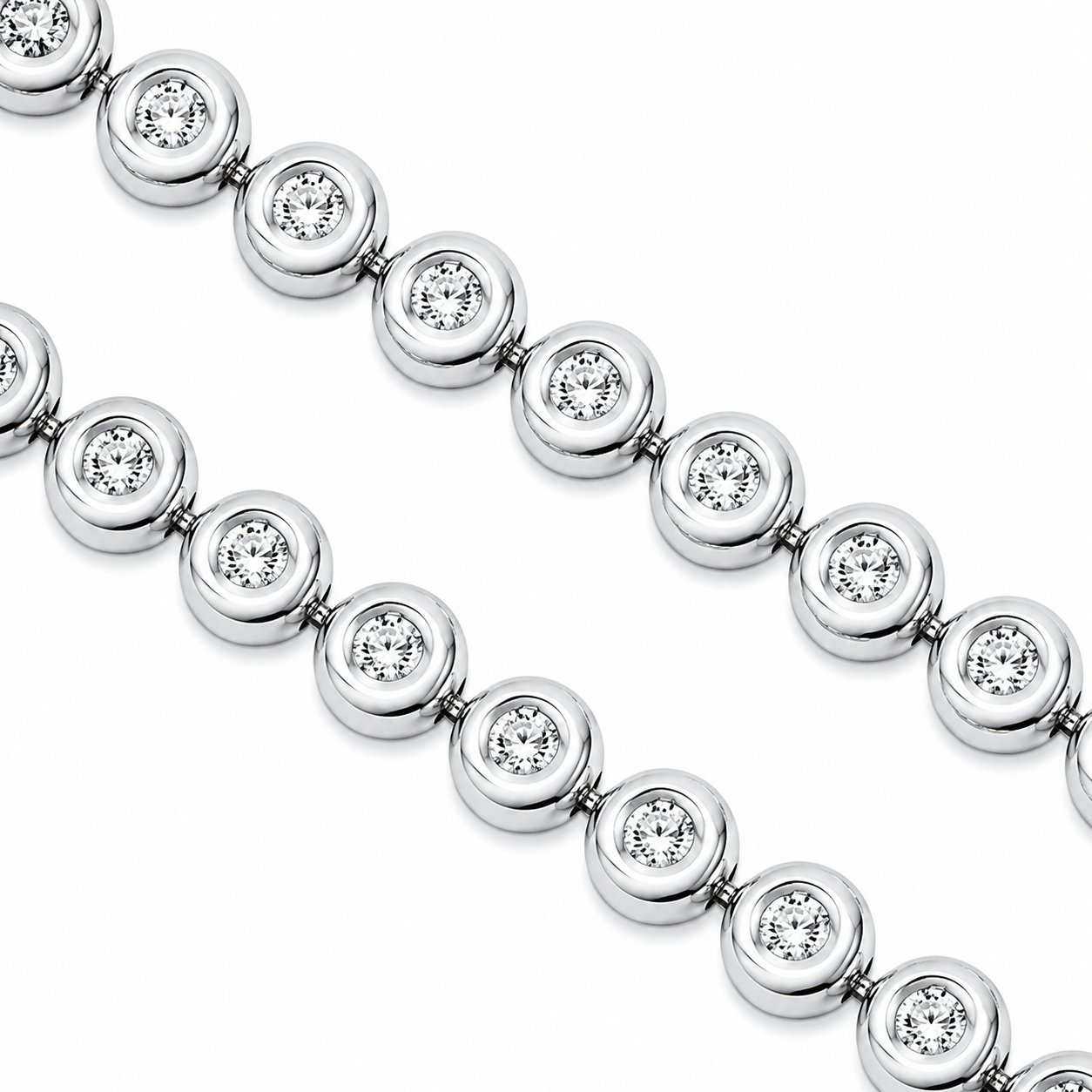Bracciale - 18 carati Oro bianco - 0.90ct. tw. Diamante (Naturale) - Made in Italy - Handmade