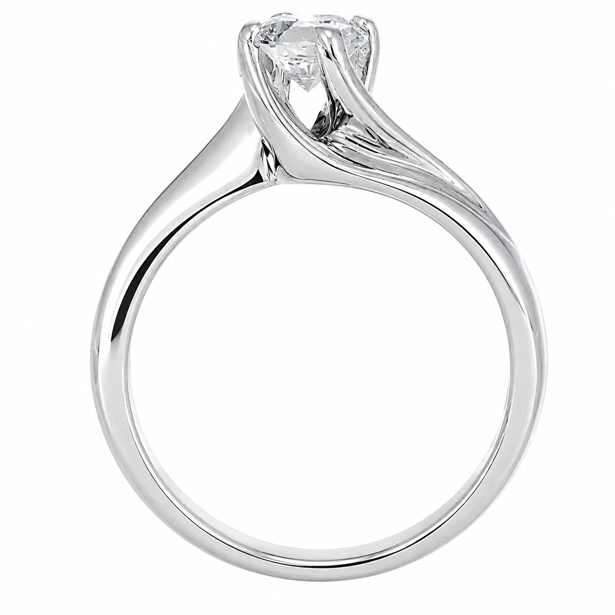 Anello - 18 carati Oro bianco - 0.70ct. tw. Diamante (Naturale) - Made in Italy - Handmade