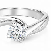 Anello - 18 carati Oro bianco - 0.70ct. tw. Diamante (Naturale) - Made in Italy - Handmade