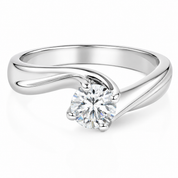 Anello - 18 carati Oro bianco - 0.70ct. tw. Diamante (Naturale) - Made in Italy - Handmade