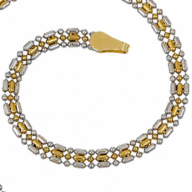 Bracciale - 18 carati Oro giallo, Oro bianco - Handmade - Made in Italy