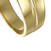 Anello - 18 carati Oro bianco, Oro giallo - 0.05ct. tw. Diamante (Naturale)