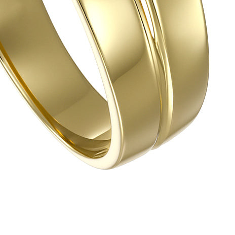 Anello - 18 carati Oro bianco, Oro giallo - 0.05ct. tw. Diamante (Naturale)