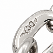 Collana con ciondolo - 18 carati Oro bianco - 0.04ct. tw. Diamante (Naturale) - Made in Italy - Handmade