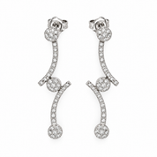 Orecchini - 18 carati Oro bianco, Oro giallo - 0.50ct. tw. Diamante (Naturale) - Made in Italy - Handmade