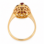Anello - 18 carati Oro giallo - 1.15ct. tw. Granato - Granato - Made in Italy - HandMade