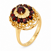 Anello - 18 carati Oro giallo - 1.15ct. tw. Granato - Granato - Made in Italy - HandMade