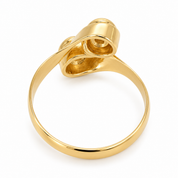 Anello - 18 carati Oro giallo - 0.14ct. tw. Diamante (Naturale) - Made in Italy - HandMade