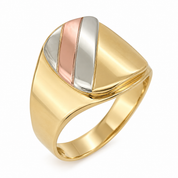 Anello - 18 carati Oro giallo, Oro bianco, Oro rosa - Made in Italy - HandMade