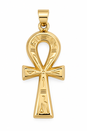 Ciondolo a croce - 18 carati Oro giallo - Made in Italy - HandMade