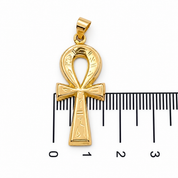 Ciondolo a croce - 18 carati Oro giallo - Made in Italy - HandMade