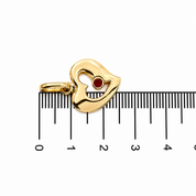 Ciondolo - 18 carati Oro giallo - 0.10ct. tw. Rubino - Made in Italy - HandMade