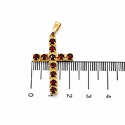 Ciondolo - 18 carati Oro giallo - 1.43ct. tw. Granato - Made in Italy - HandMade