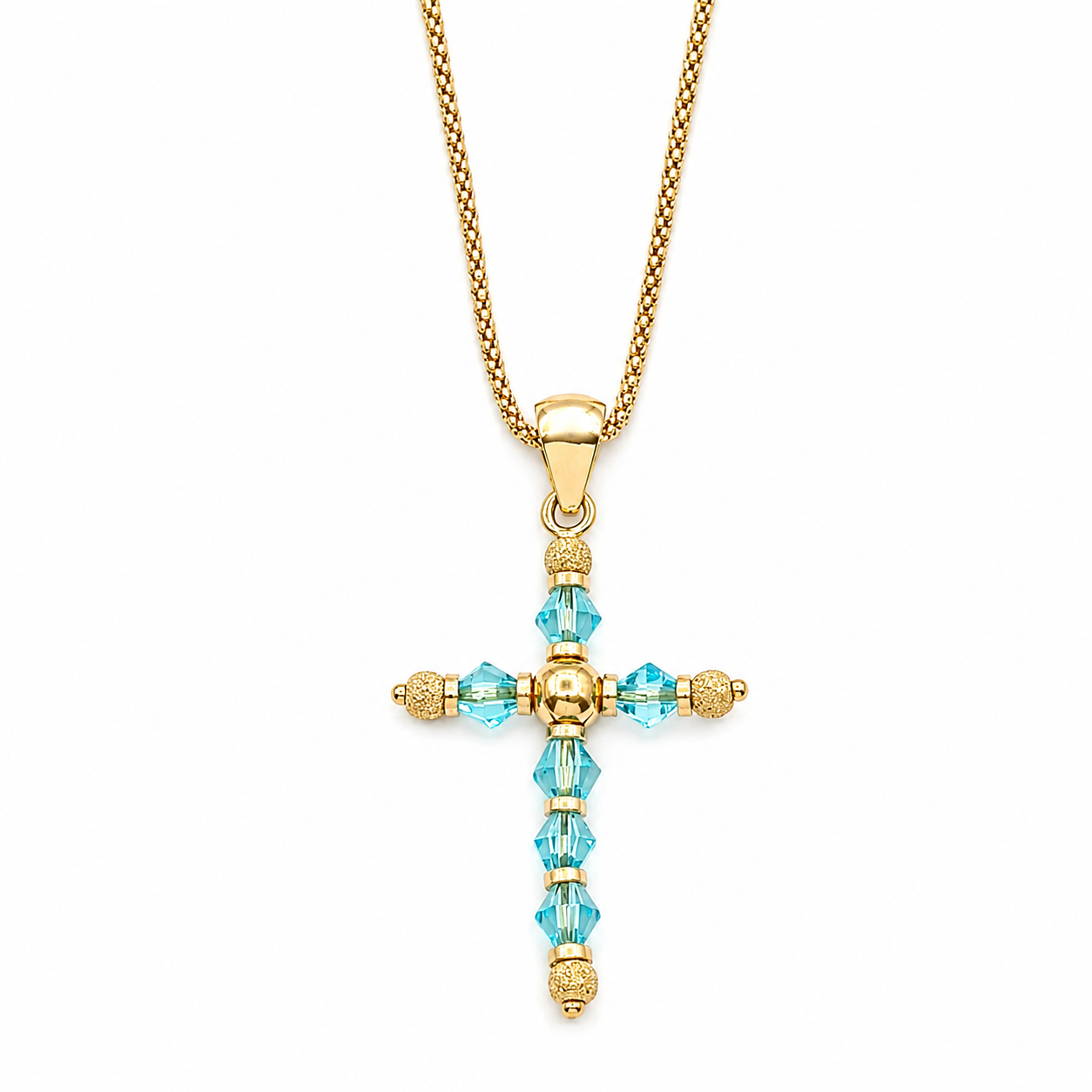 Collana con ciondolo - 18 carati Oro giallo - 0.60ct. tw. Topazio - Made in Italy - Handmade