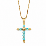 Collana con ciondolo - 18 carati Oro giallo - 0.60ct. tw. Topazio - Made in Italy - Handmade