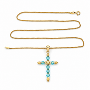 Collana con ciondolo - 18 carati Oro giallo - 0.60ct. tw. Topazio - Made in Italy - Handmade